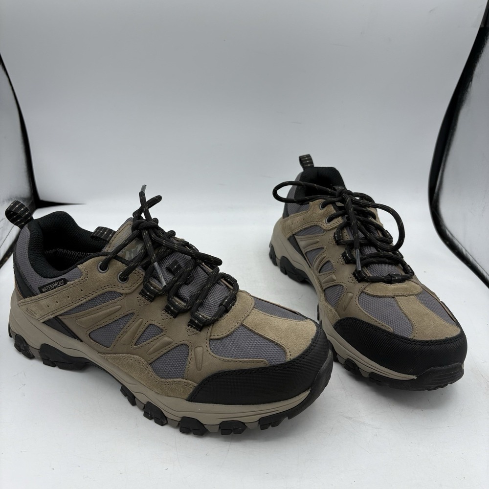 Skechers Hiking Shoes Mens Size 8 Selmen Enago Tan Brown Waterproof Relaxed Fit